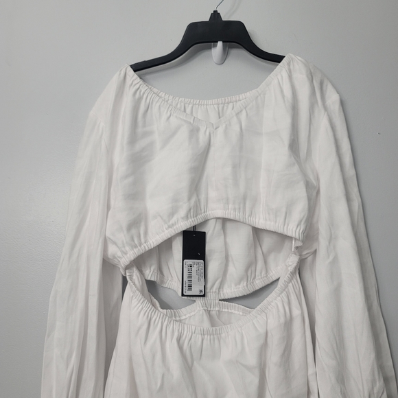 Gianni Bini Cora V-Neck Long Sleeve Cut-Out Mini A-Line Dress - Picture 6 of 8